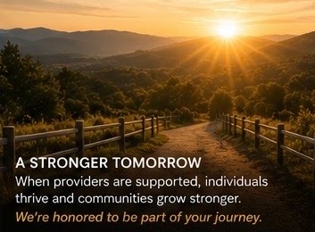 A Stronger Tomorrow — when providers are supported, individuals thrive and communities grow stronger